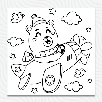 Flying Bear Sheet (50x50)
