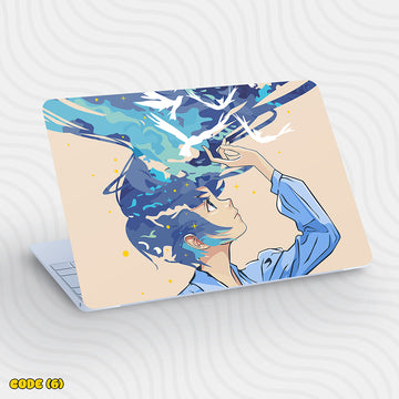 Anime Girl Birds - Laptop Skin