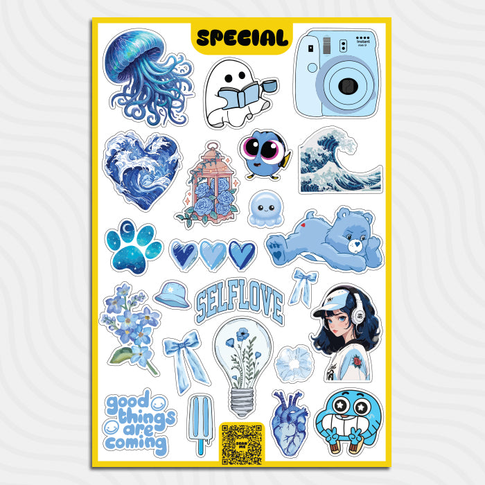 Baby Blue - Sticker Sheet