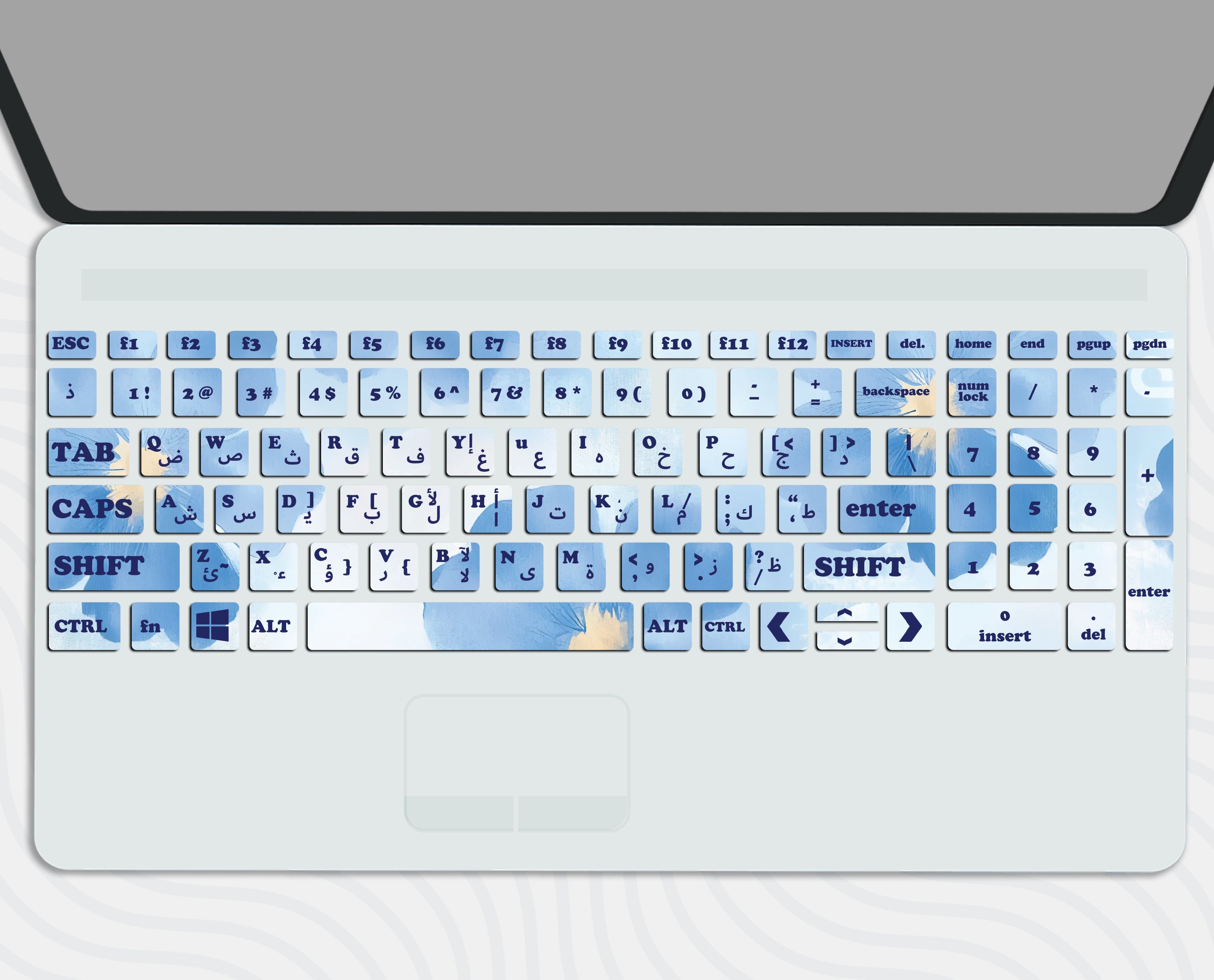 Baby Blue Flowers - Keyboard Sticker