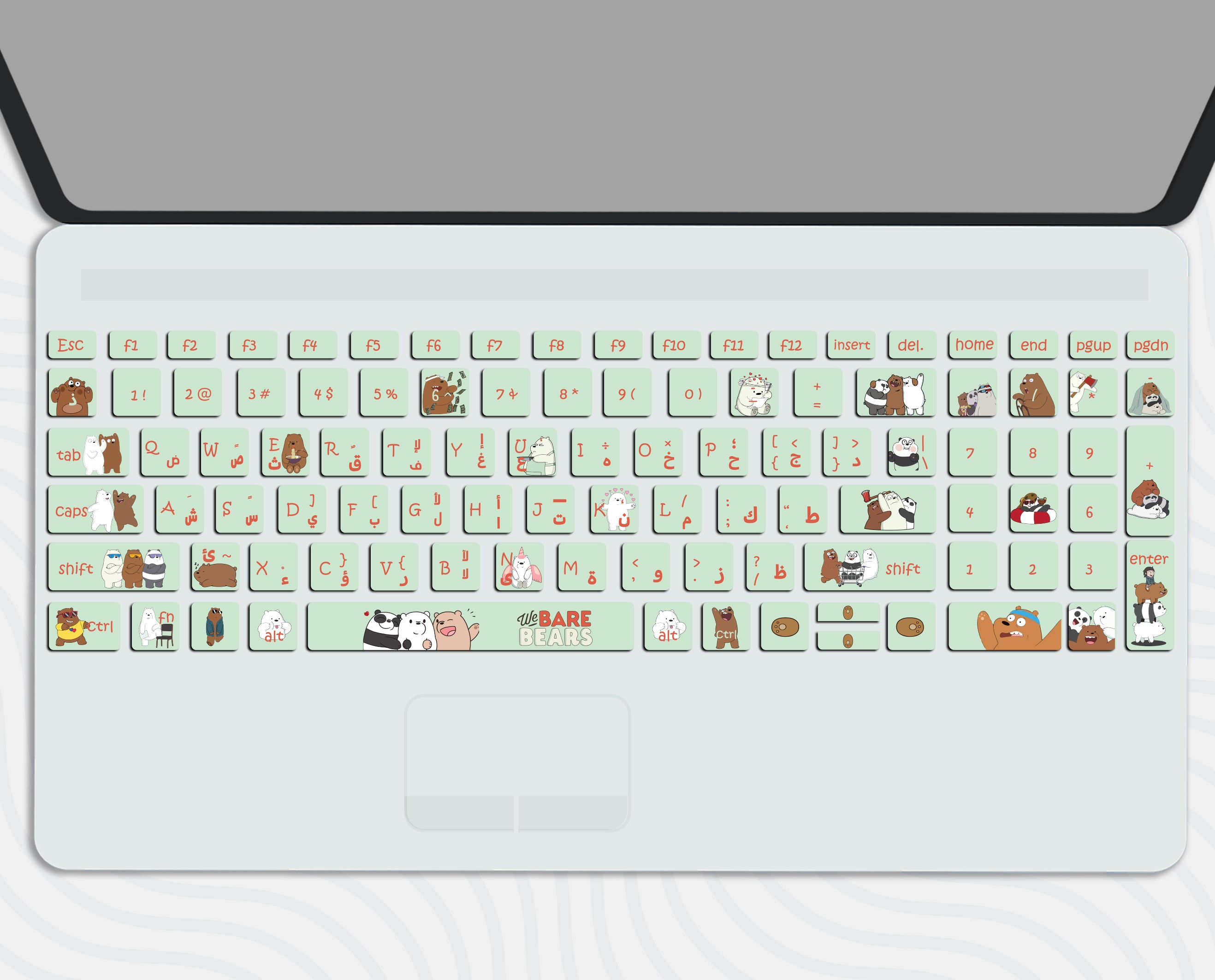 Bare Bears - Keyboard Sticker