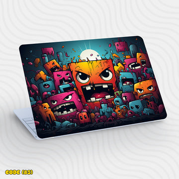 Cartoon Monster City - Laptop Skin