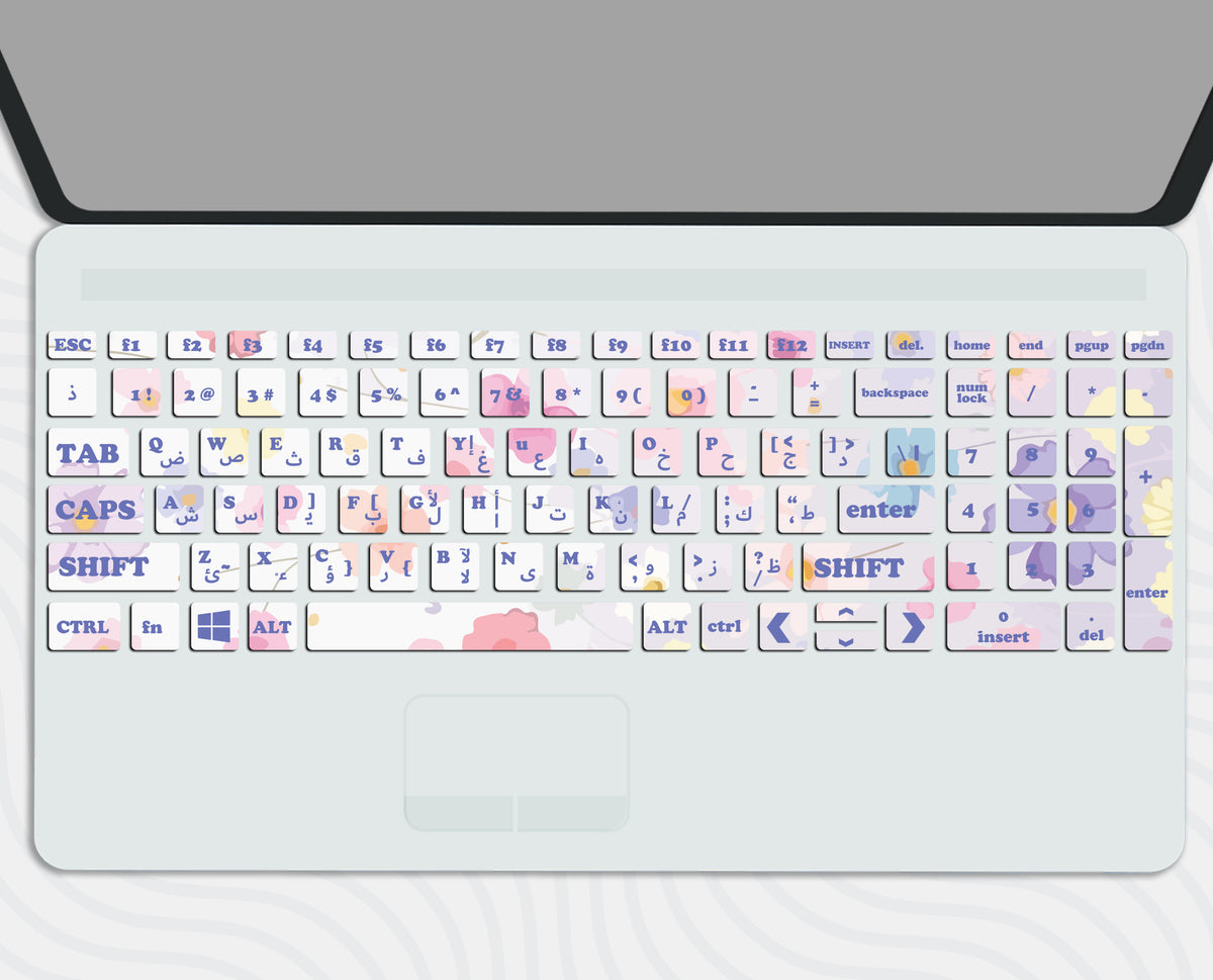 Colorful Flowers - Keyboard Sticker – special