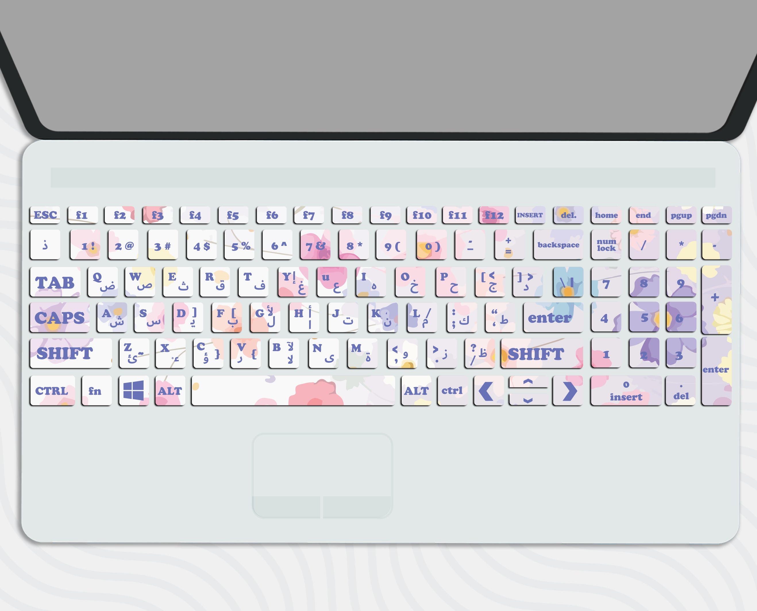 Colorful Flowers - Keyboard Sticker