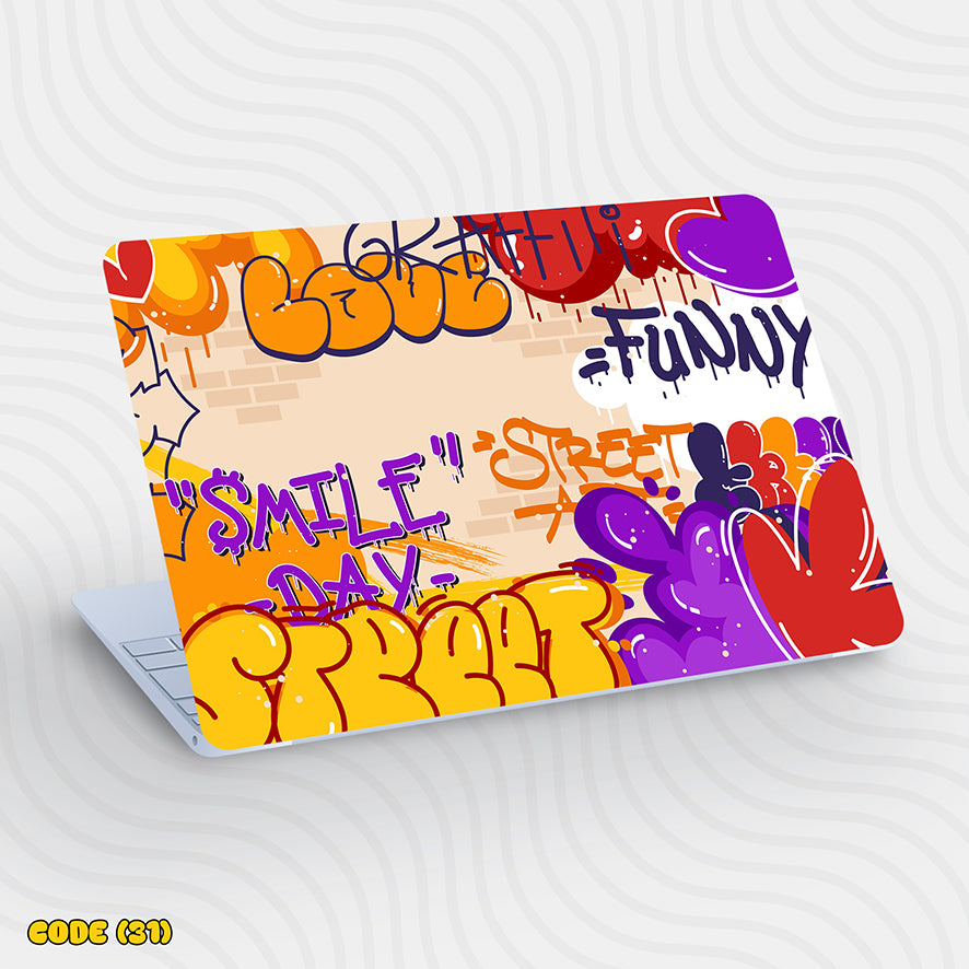 Colorful Graffiti Words - Laptop Skin