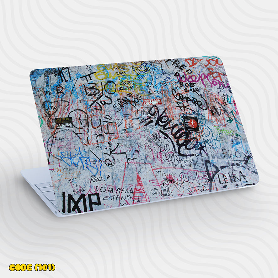 Colorful Scribble Wall - Laptop Skin