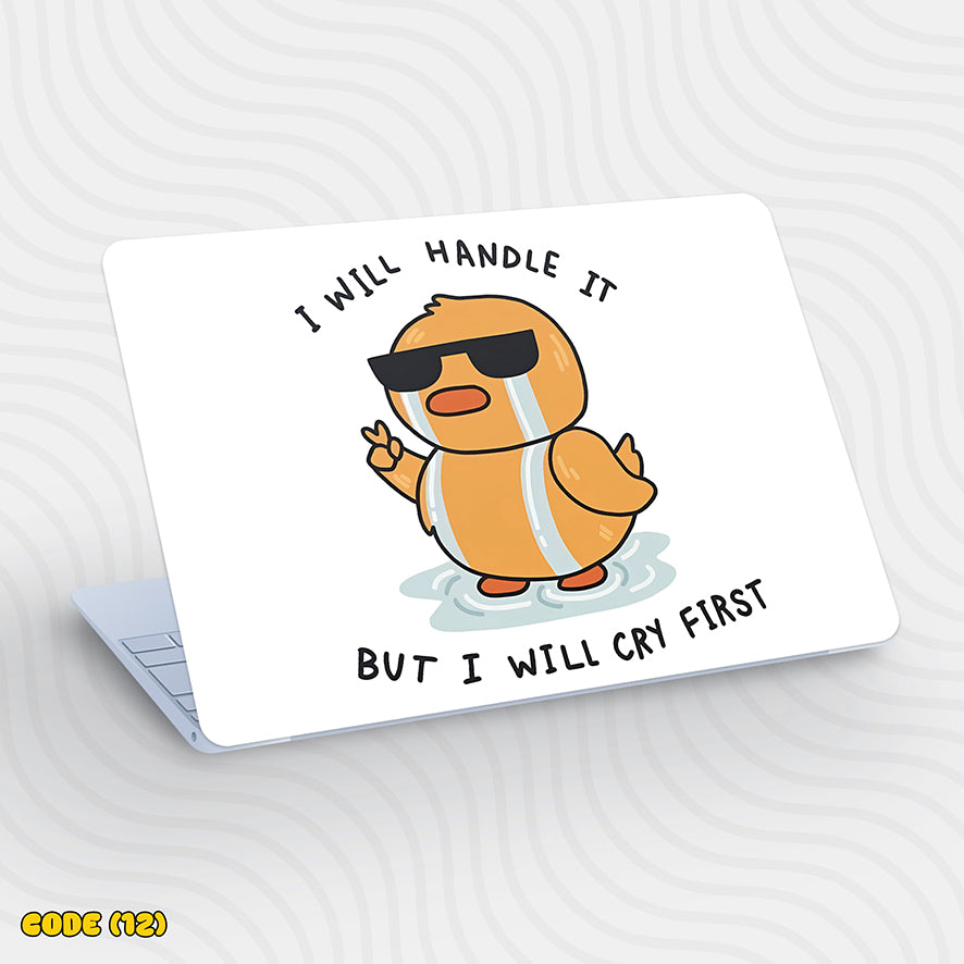Crying Duck Meme - Laptop Skin