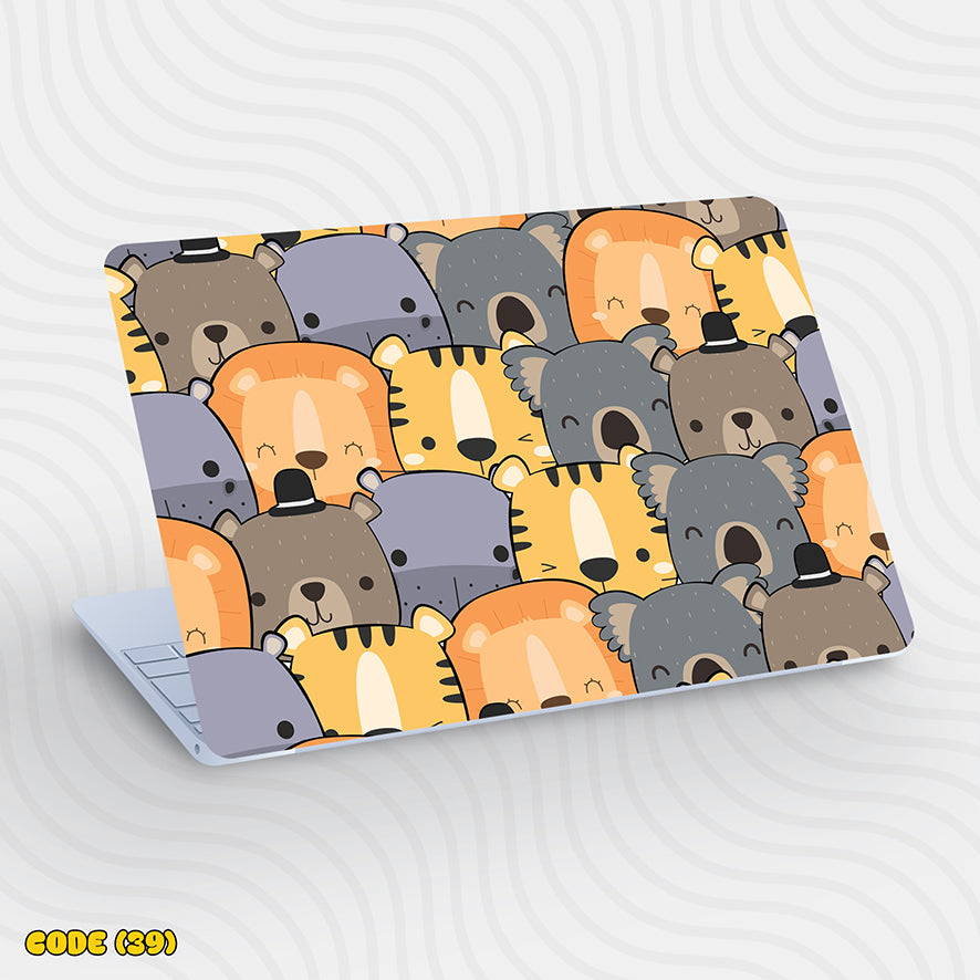 Cute Animal Faces - Laptop Skin