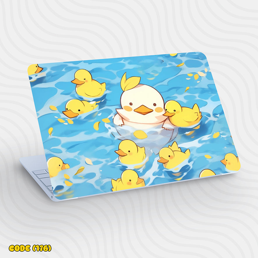 Cute Swimming Duck - Laptop Skin