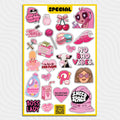 Hot Pink - Sticker Sheet