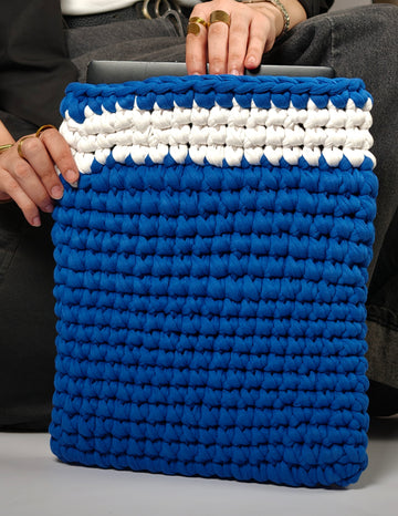 Blue - Crochet Laptop Sleeve