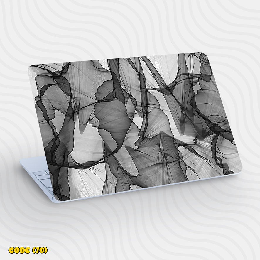 Monochrome Fluid Art - Laptop Skin