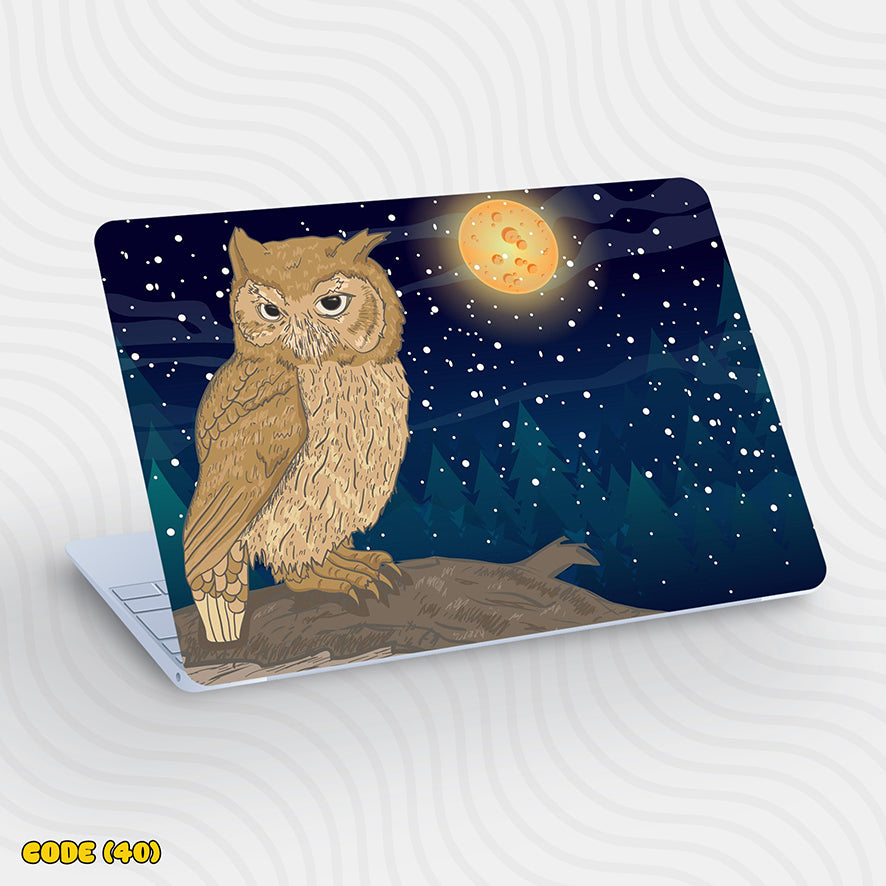 Owl Moon Night - Laptop Skin