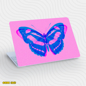 Pink Blue Butterfly - Laptop Skin