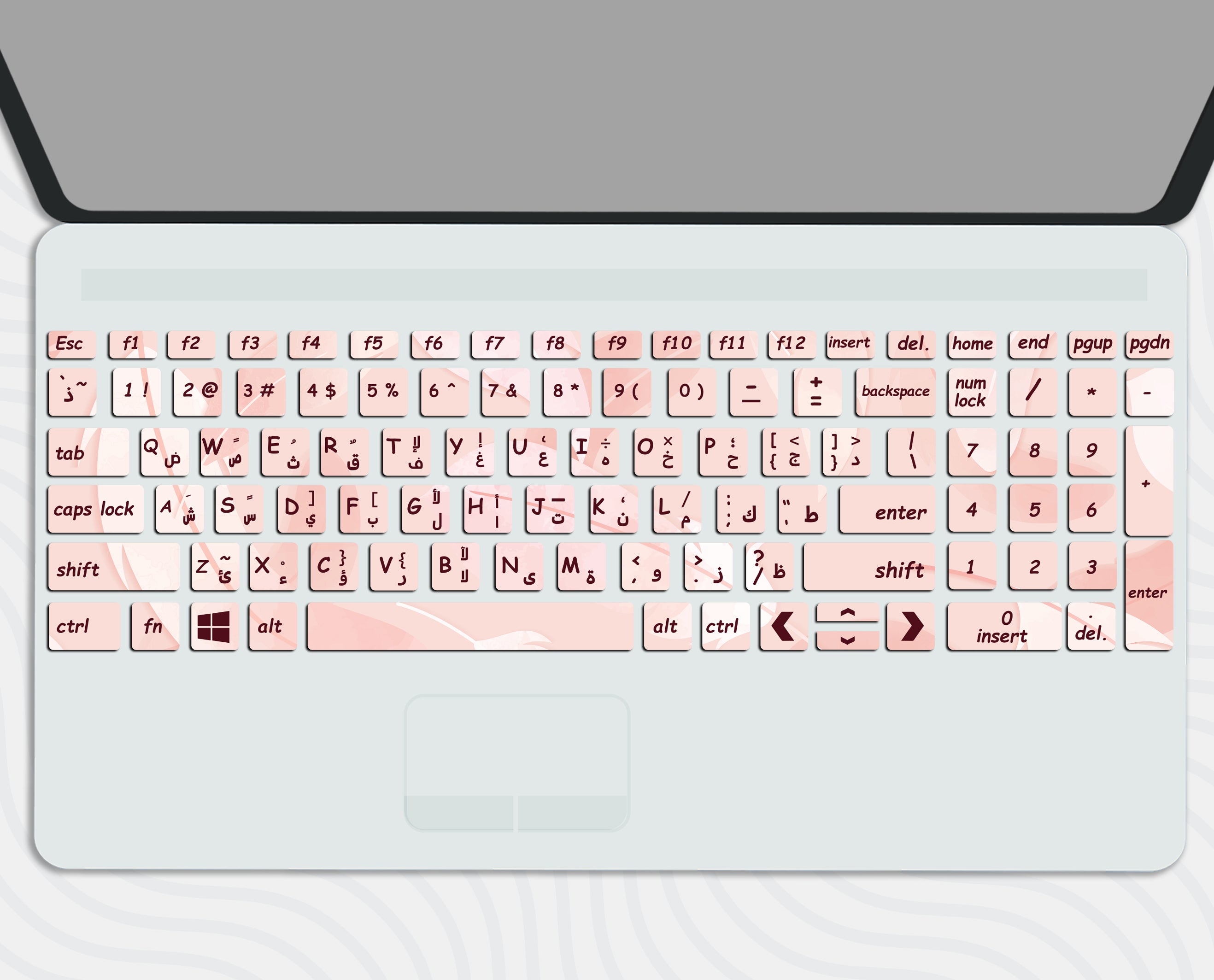 Pink Feather - Keyboard Sticker