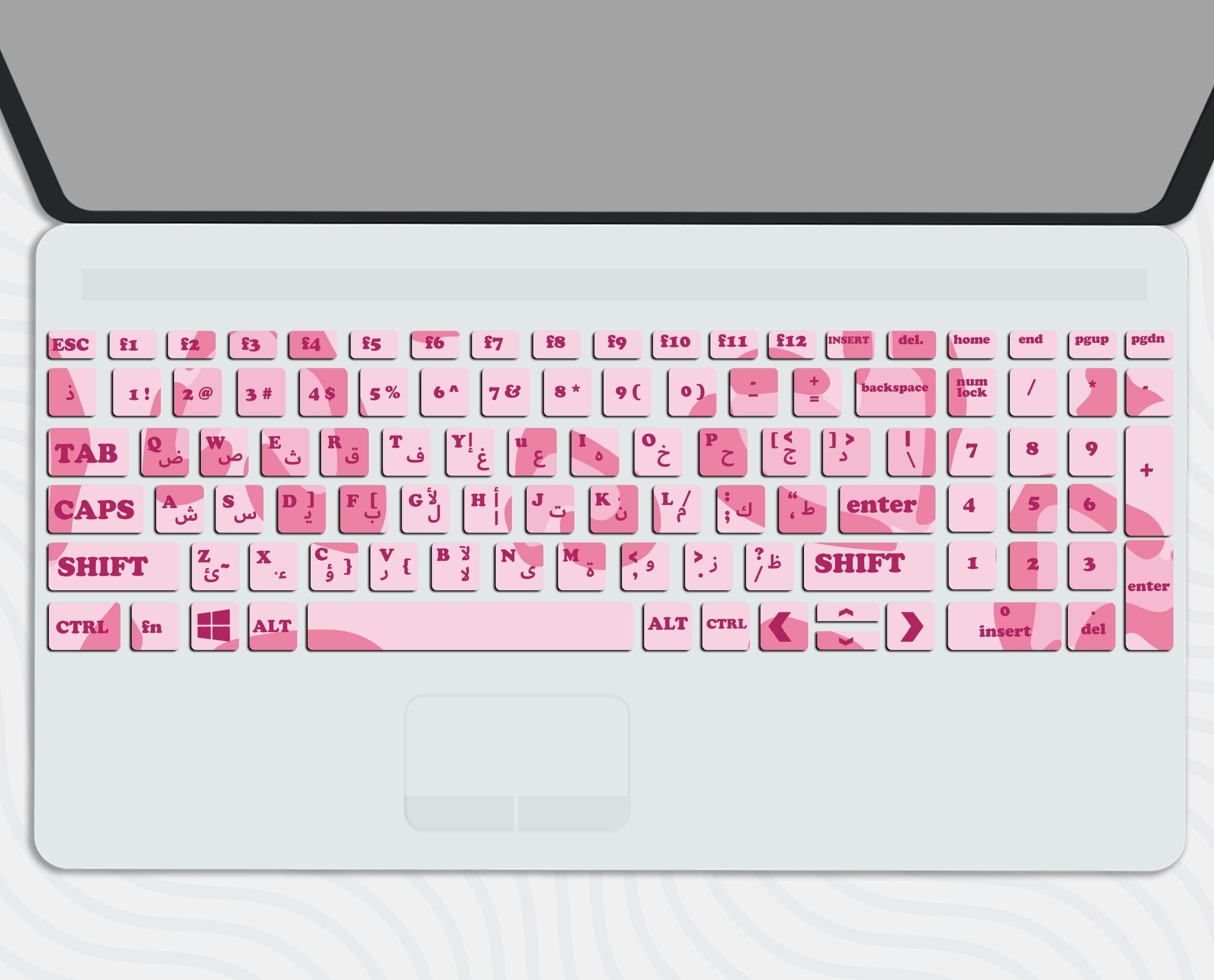 Pink Hearts - Keyboard Sticker