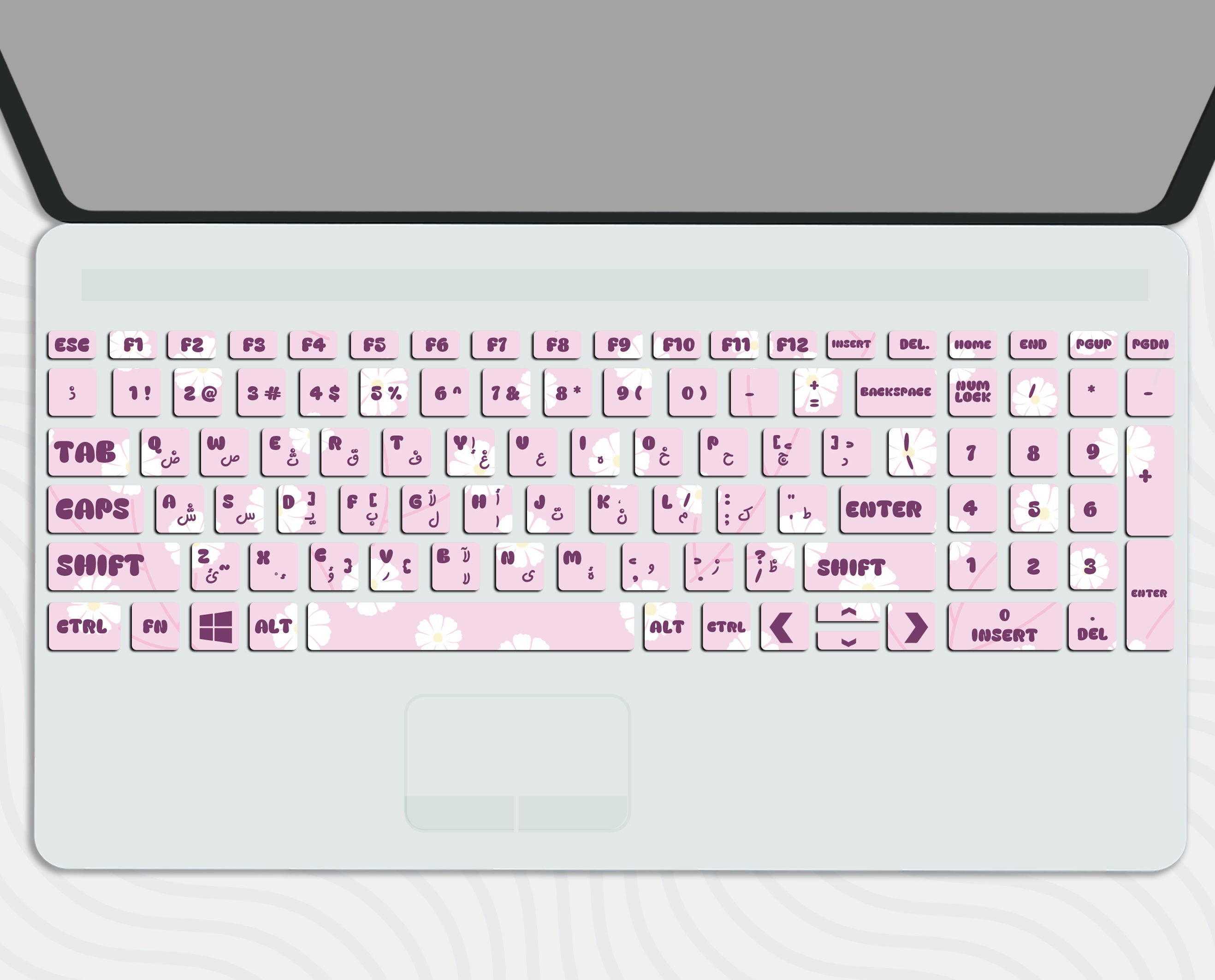 Purple Sunflowers - Keyboard Sticker