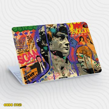 Pop Art Graffiti Statue - Laptop Skin