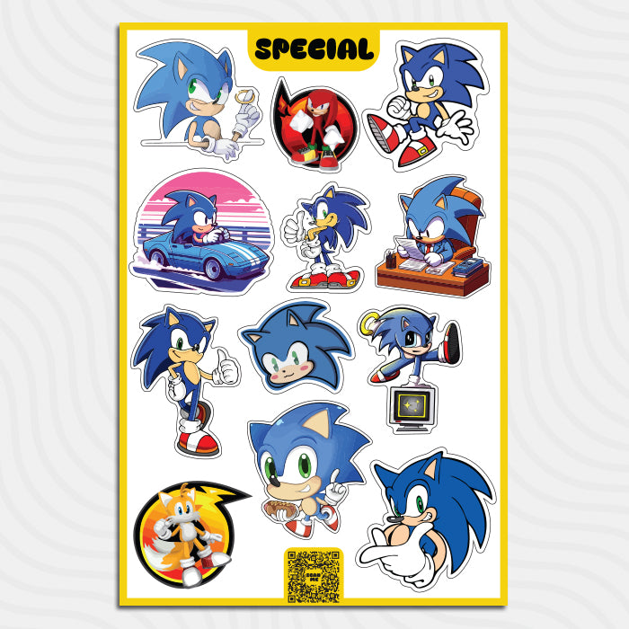 Blue Sonic Sticker Sonic - Sticker Sheet – special