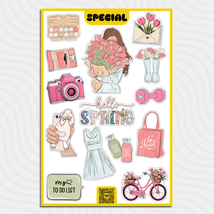 Notebook Spring Sticker Spring - Sticker Sheet – special