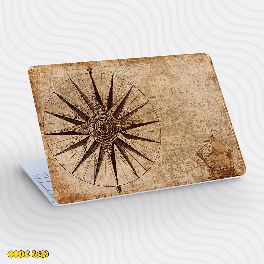 Vintage Compass Map -  Laptop Skin