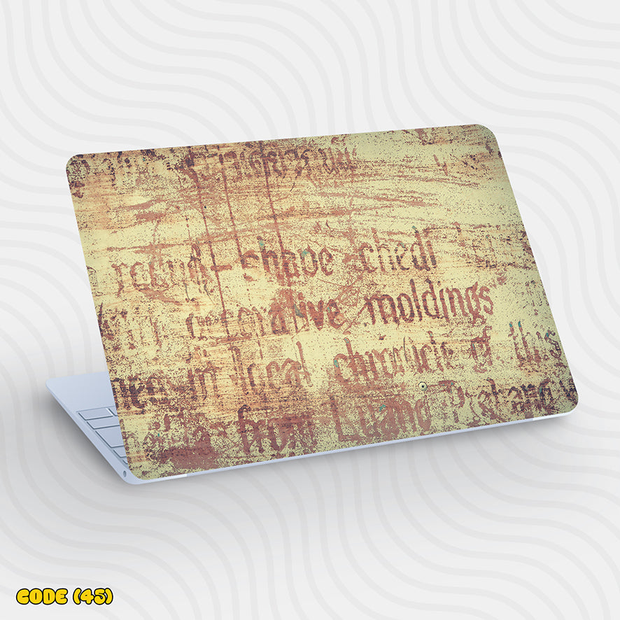 Vintage Grunge Text Laptop Skin