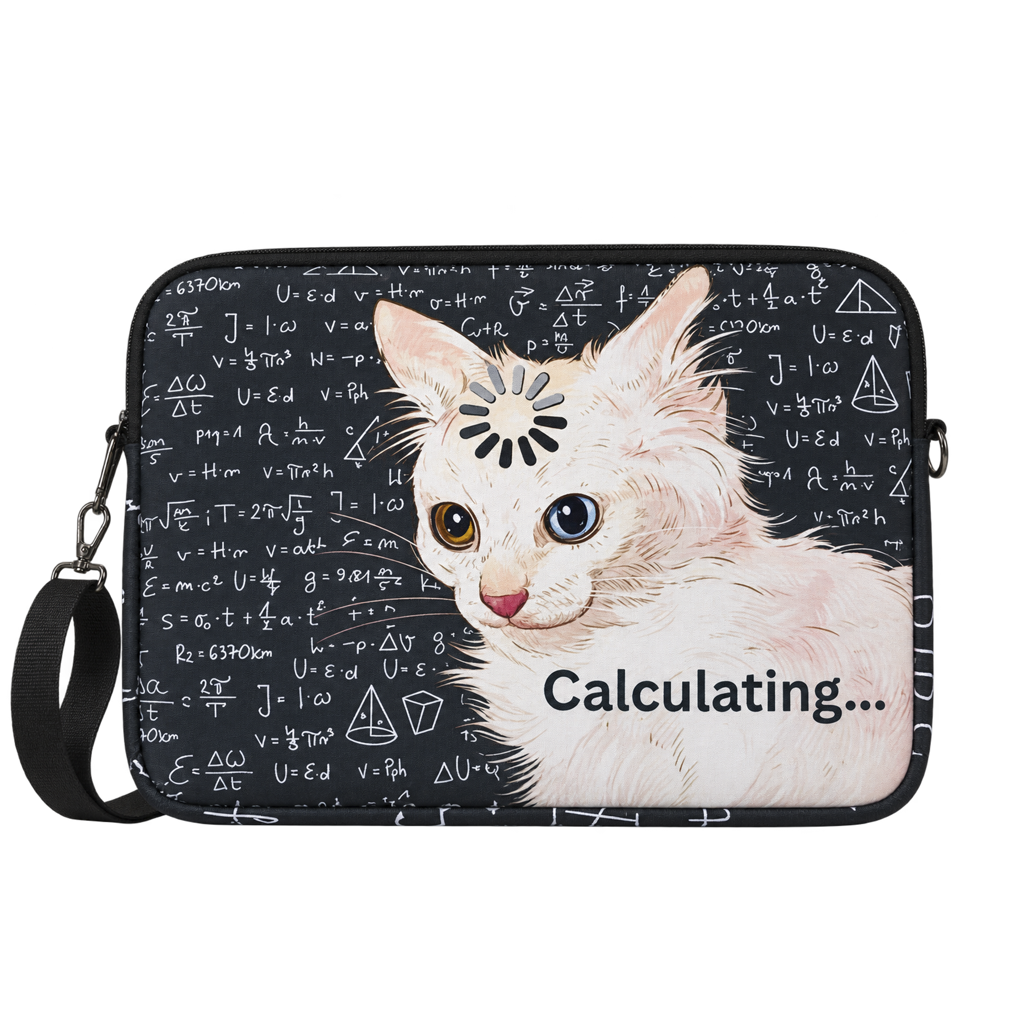 Calculating Cat - Laptop Sleeve