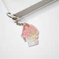 Girl Holding Flowers - Acrylic Keychain