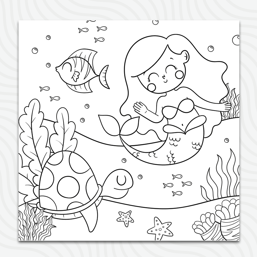 Mermaid Sheet (50x50)