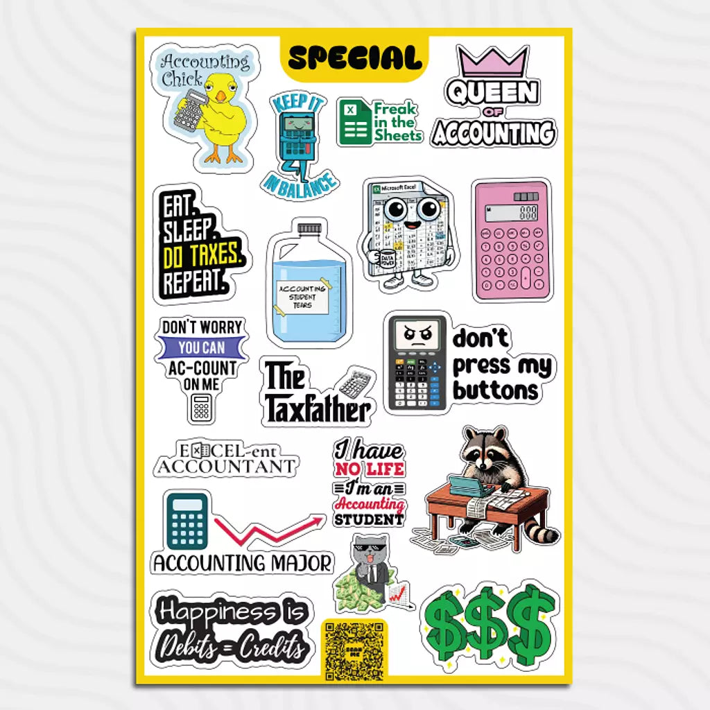 Accounting File Sticker Accounting - Sticker Sheet – special