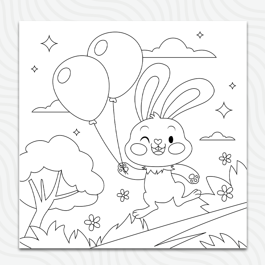 Funny Rabbit Sheet (50x50)