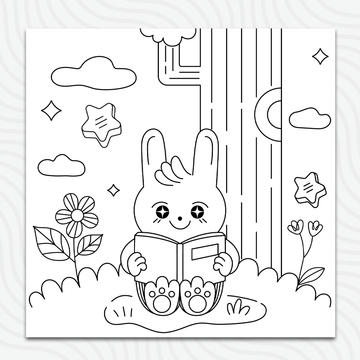 The Reading Rabbit Sheet (50x50)