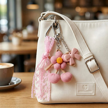 Fabric Flower - Bag Charm