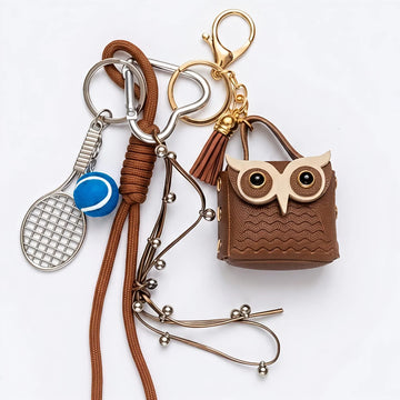 Brown Cute Owl - Bag Charm