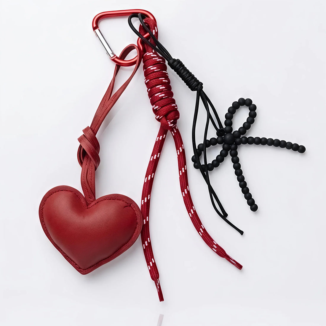 Burgundy Heart - Bag Charm