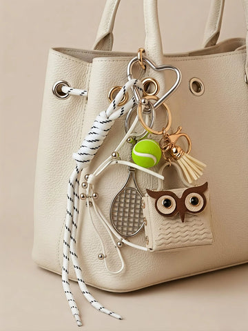 Latte Cute Owl - Bag Charm