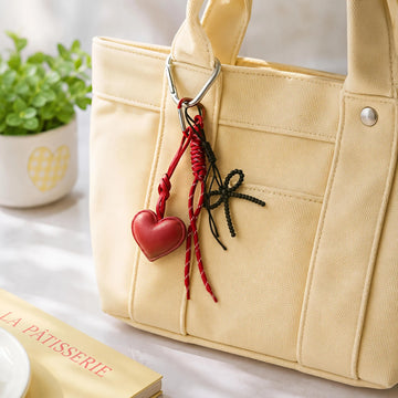 Burgundy Heart - Bag Charm