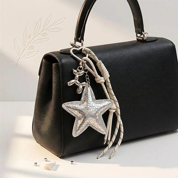Silver Star Balloon Dog - Bag Charm